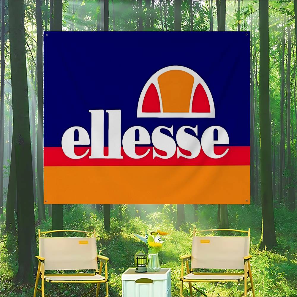 Commercial Banner Printing - Drapeau publicitaire commercial avec logo E-Ellesse,
